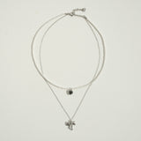 Tattoo Eclipse Ribbon Necklace [Waterproof]