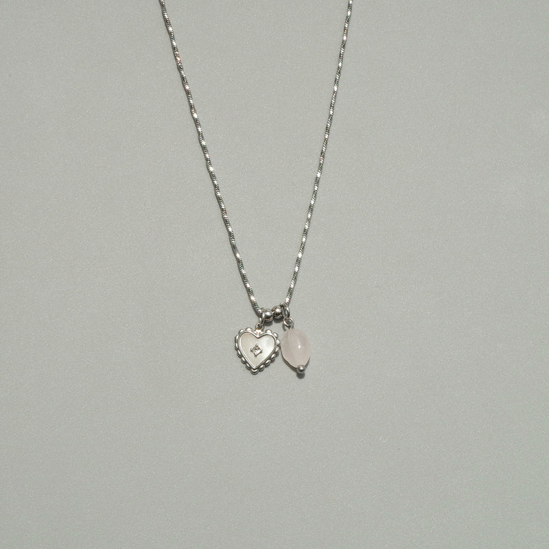 Tattoo Blush Heart Necklace [Waterproof]