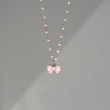 Tattoo Miss Ribbon Necklace [Waterproof]