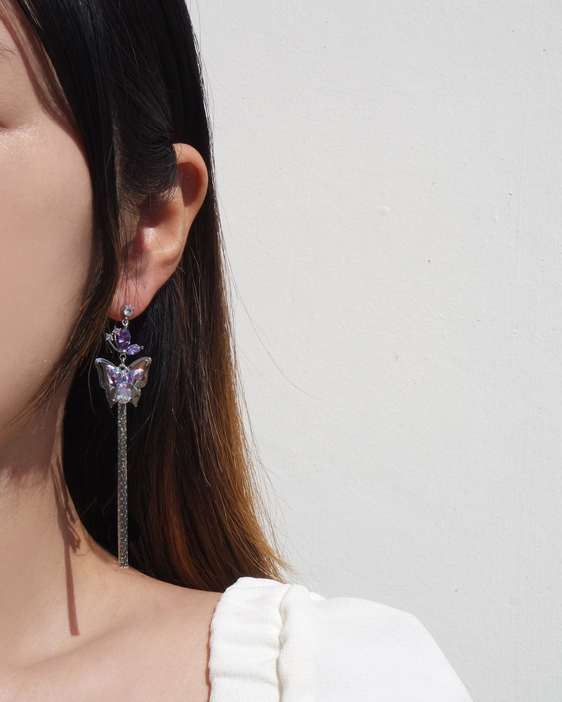 Winged Wonder Earrings In Violet