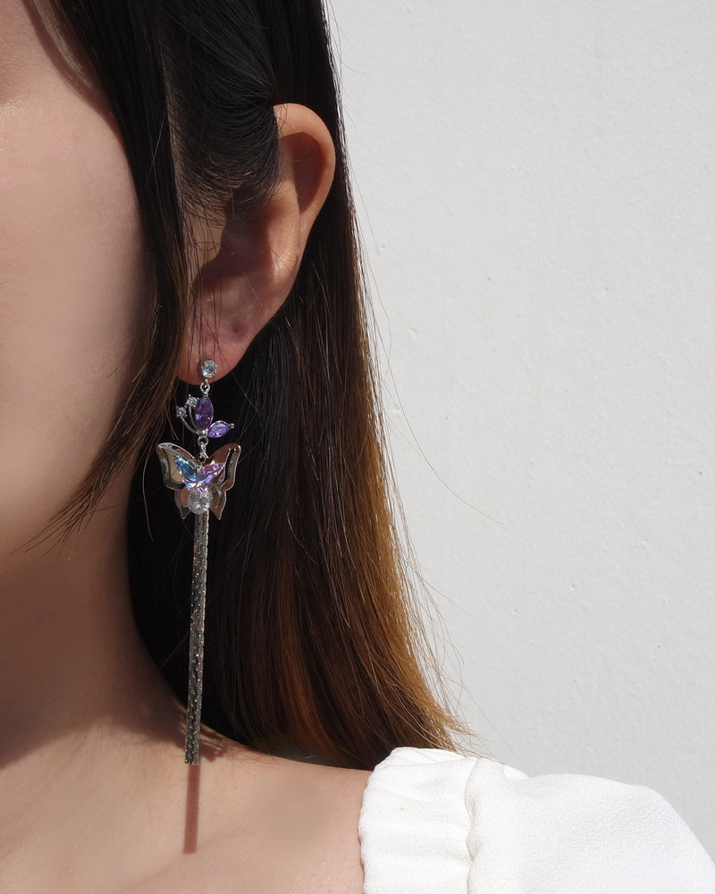 Winged Wonder Earrings In Violet