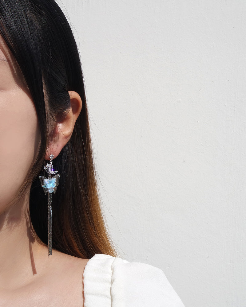 Winged Wonder Earrings In Blue