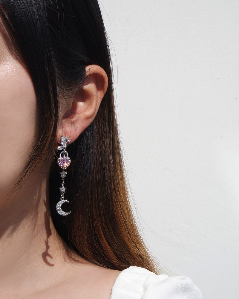 Selenic Night Earrings In Violet