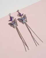 Winged Wonder Earrings In Violet