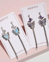 Winged Wonder Earrings In Violet