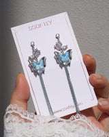 Winged Wonder Earrings In Blue