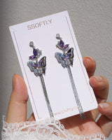 Winged Wonder Earrings In Violet