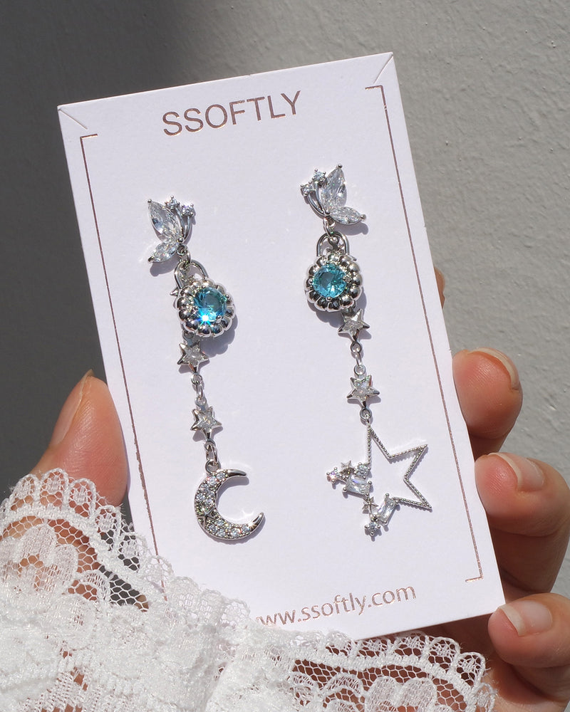 Selenic Night Earrings In Blue