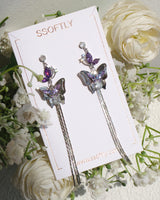 Winged Wonder Earrings In Violet