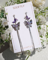 Winged Wonder Earrings In Violet