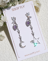 Selenic Night Earrings In Violet