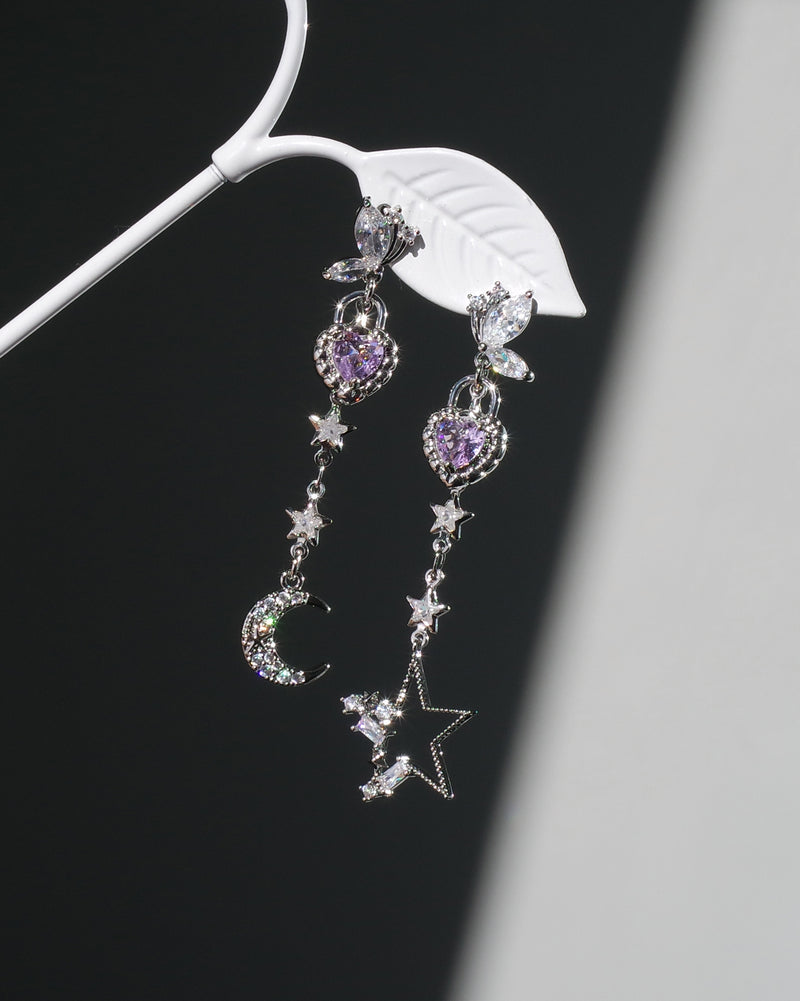 Selenic Night Earrings In Violet