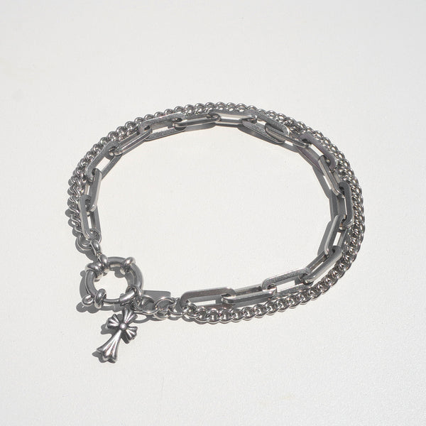 Tattoo Harmony Link Cross Shape Bracelet [Waterproof]