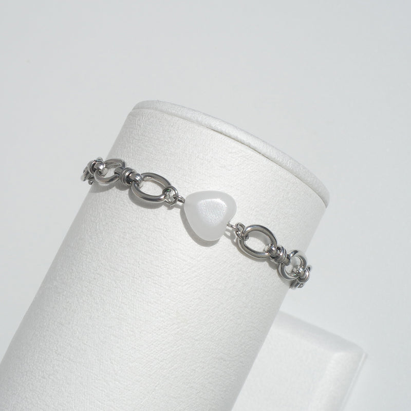 Tattoo Daydream Link Bracelet In White Jade [Waterproof]